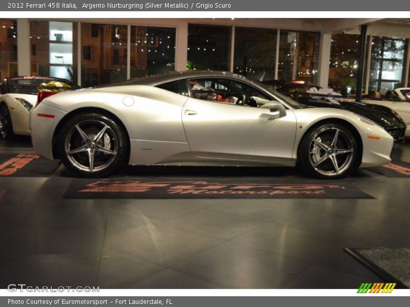 Argento Nurburgring (Silver Metallic) / Grigio Scuro 2012 Ferrari 458 Italia