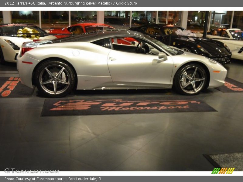 Argento Nurburgring (Silver Metallic) / Grigio Scuro 2012 Ferrari 458 Italia