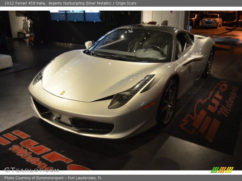 Argento Nurburgring (Silver Metallic) / Grigio Scuro 2012 Ferrari 458 Italia