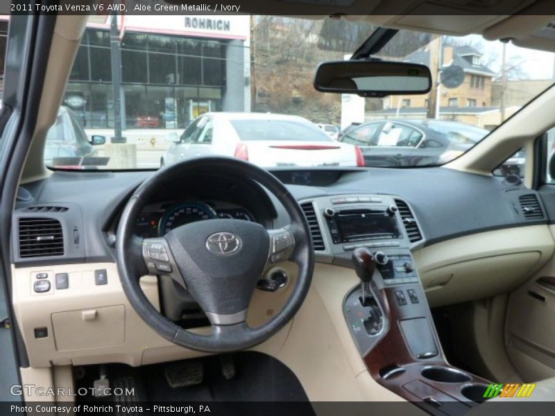 Aloe Green Metallic / Ivory 2011 Toyota Venza V6 AWD