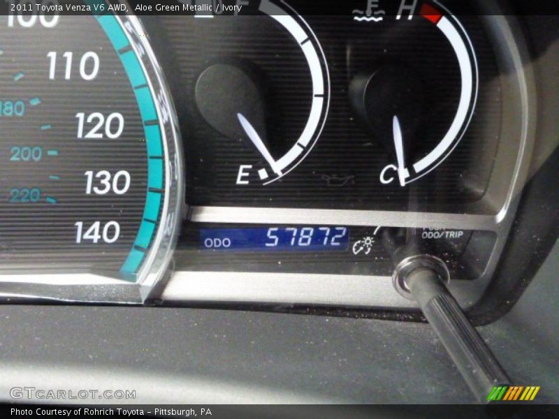 Aloe Green Metallic / Ivory 2011 Toyota Venza V6 AWD