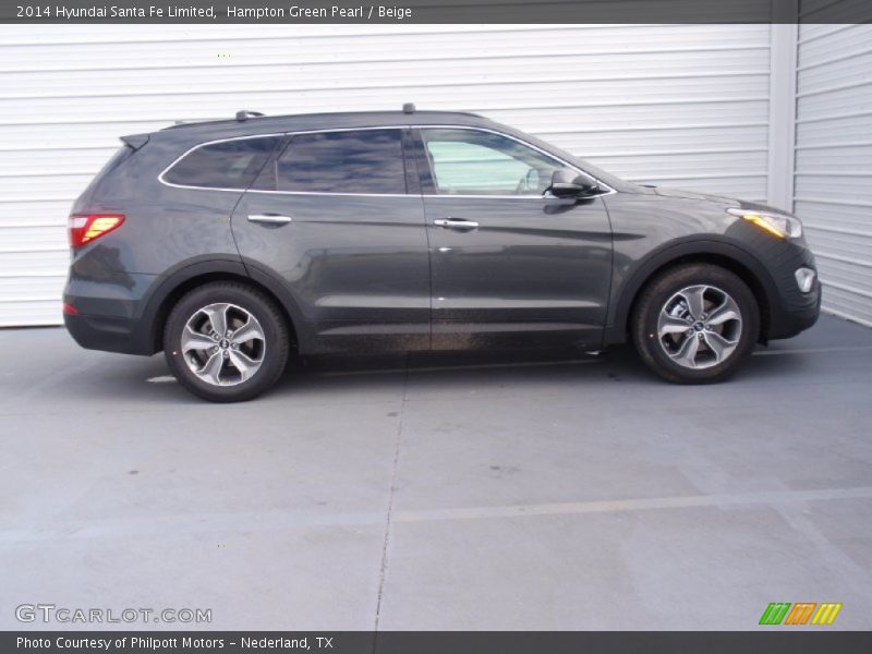 Hampton Green Pearl / Beige 2014 Hyundai Santa Fe Limited