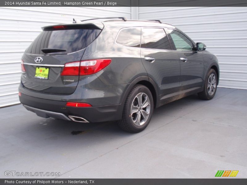 Hampton Green Pearl / Beige 2014 Hyundai Santa Fe Limited