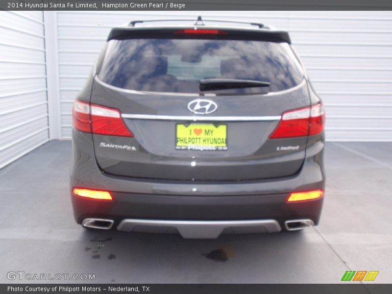 Hampton Green Pearl / Beige 2014 Hyundai Santa Fe Limited