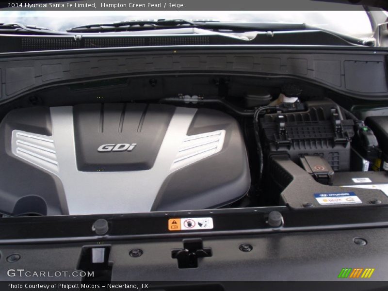 Hampton Green Pearl / Beige 2014 Hyundai Santa Fe Limited