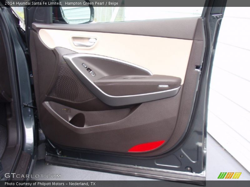 Hampton Green Pearl / Beige 2014 Hyundai Santa Fe Limited