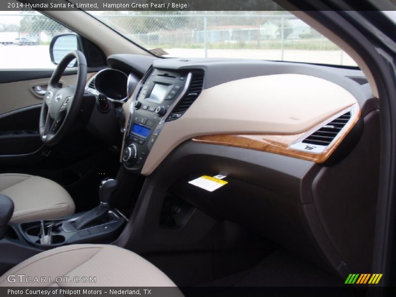Hampton Green Pearl / Beige 2014 Hyundai Santa Fe Limited