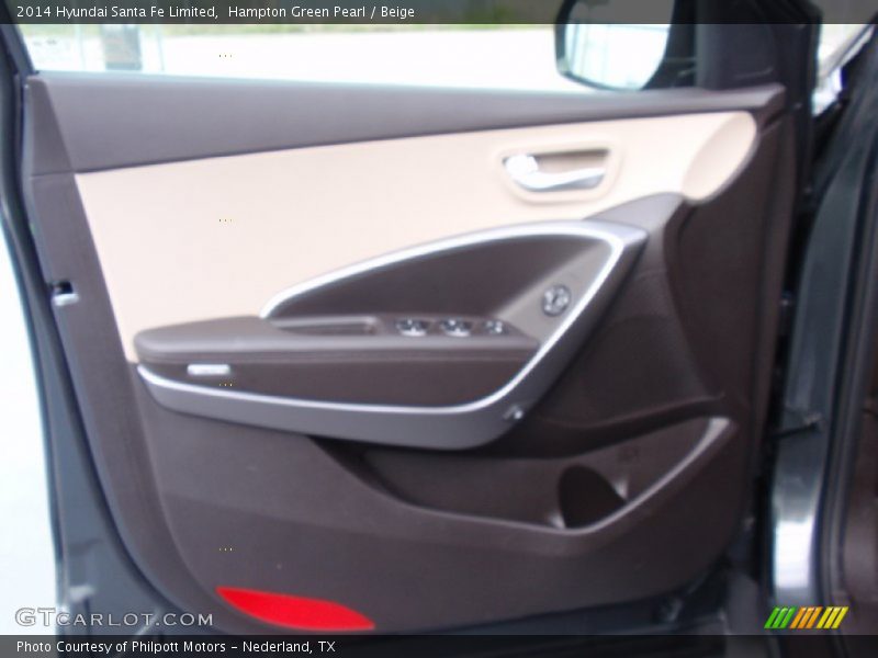Hampton Green Pearl / Beige 2014 Hyundai Santa Fe Limited