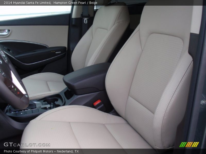 Hampton Green Pearl / Beige 2014 Hyundai Santa Fe Limited