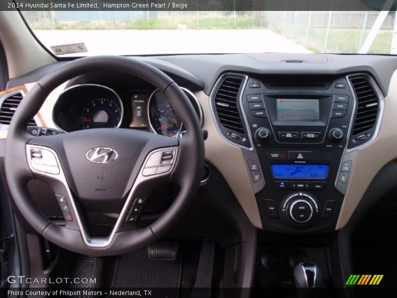 Hampton Green Pearl / Beige 2014 Hyundai Santa Fe Limited