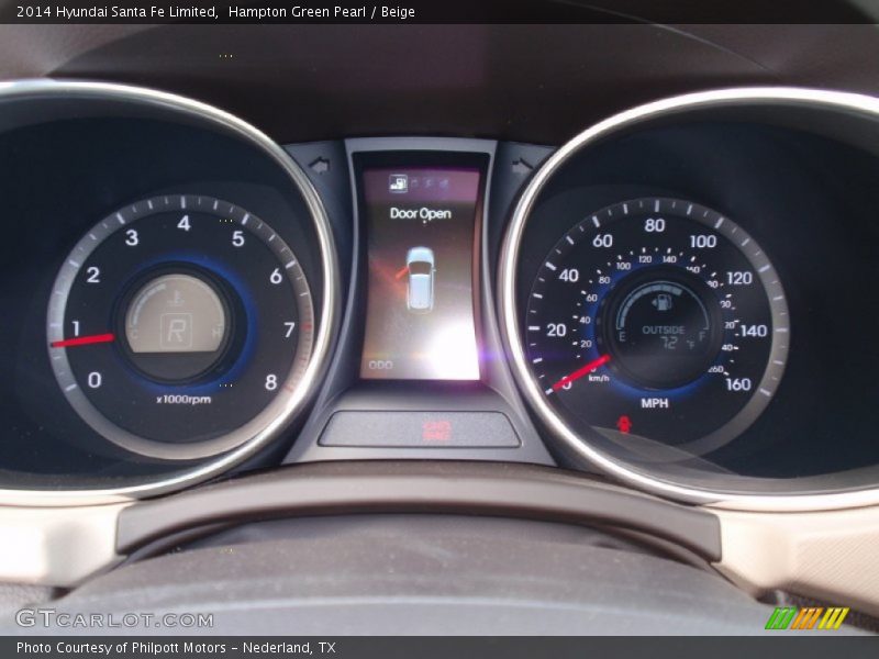 Hampton Green Pearl / Beige 2014 Hyundai Santa Fe Limited