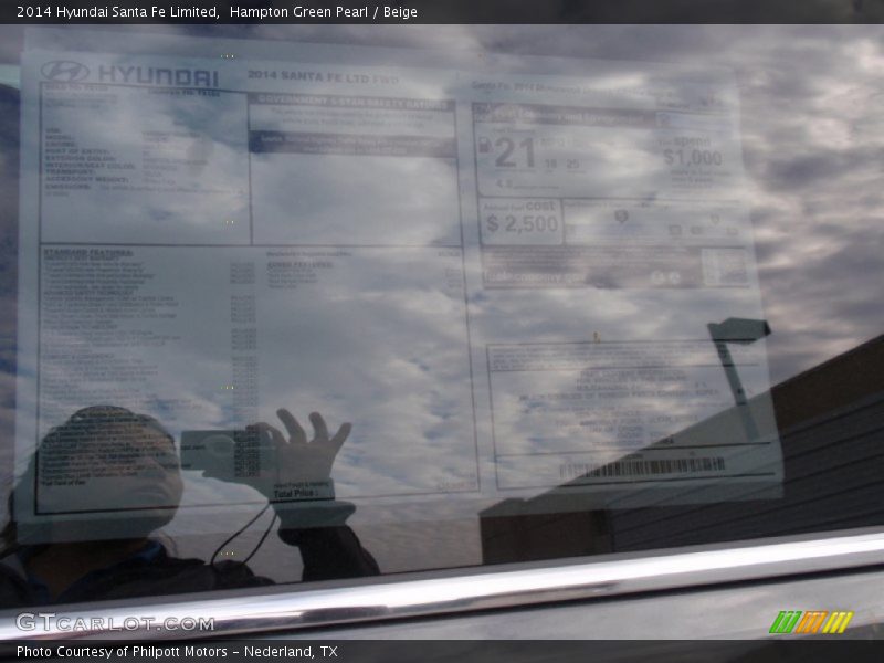 Hampton Green Pearl / Beige 2014 Hyundai Santa Fe Limited