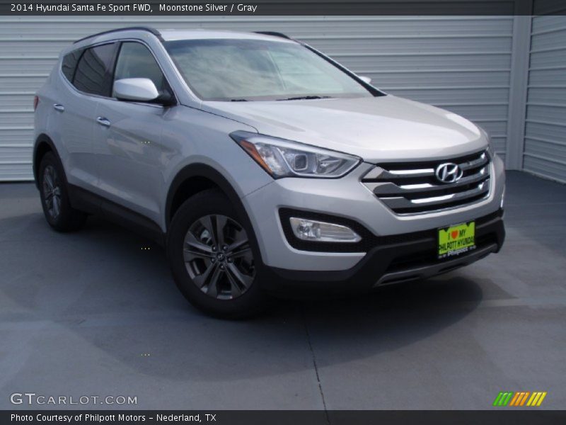Moonstone Silver / Gray 2014 Hyundai Santa Fe Sport FWD