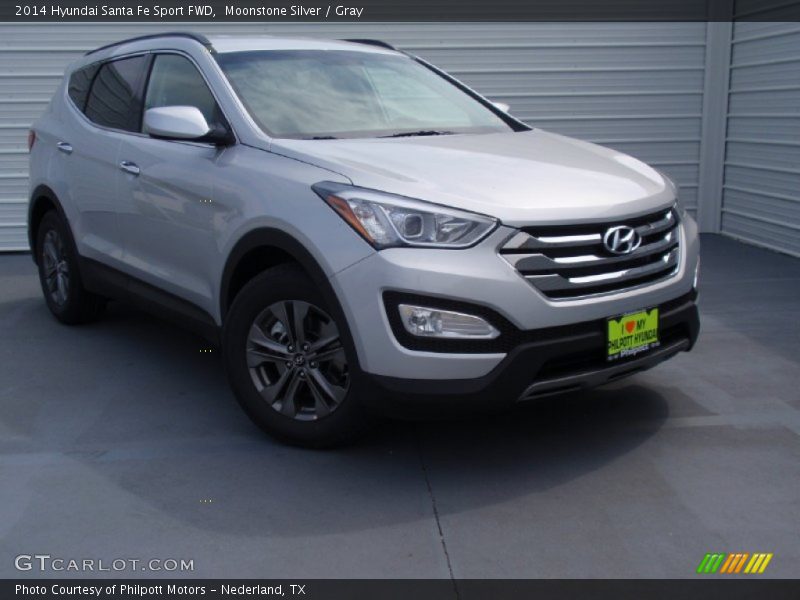 Moonstone Silver / Gray 2014 Hyundai Santa Fe Sport FWD