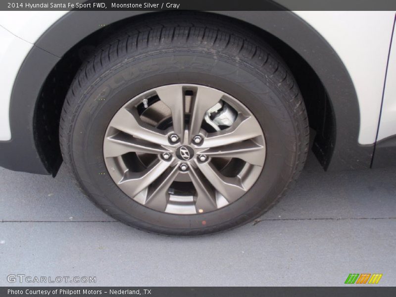 Moonstone Silver / Gray 2014 Hyundai Santa Fe Sport FWD