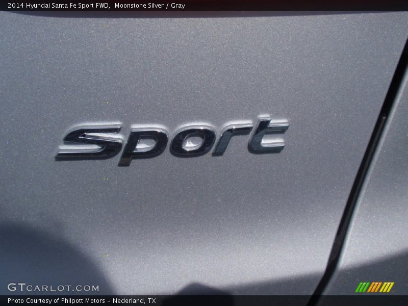 Moonstone Silver / Gray 2014 Hyundai Santa Fe Sport FWD
