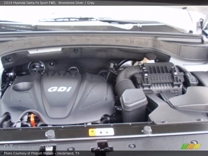 Moonstone Silver / Gray 2014 Hyundai Santa Fe Sport FWD