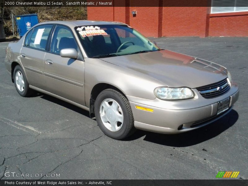 Sandrift Metallic / Neutral 2000 Chevrolet Malibu LS Sedan