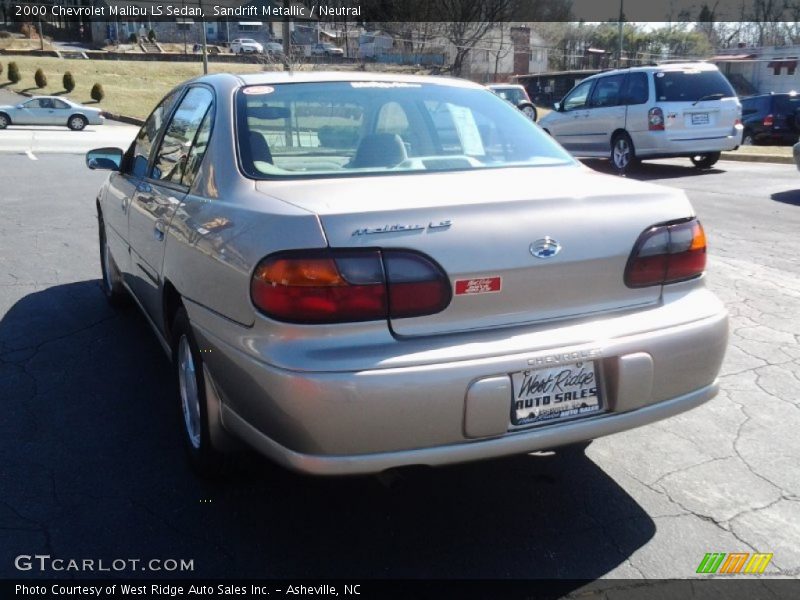 Sandrift Metallic / Neutral 2000 Chevrolet Malibu LS Sedan