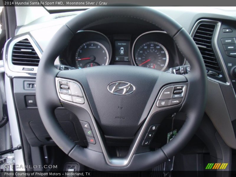 Moonstone Silver / Gray 2014 Hyundai Santa Fe Sport FWD