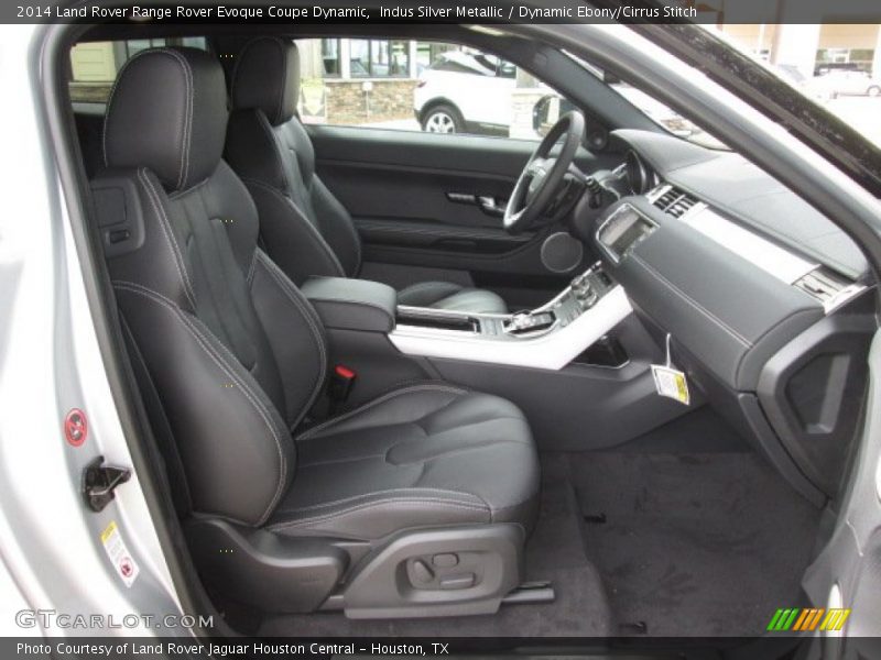 Indus Silver Metallic / Dynamic Ebony/Cirrus Stitch 2014 Land Rover Range Rover Evoque Coupe Dynamic