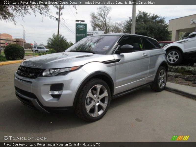 Indus Silver Metallic / Dynamic Ebony/Cirrus Stitch 2014 Land Rover Range Rover Evoque Coupe Dynamic