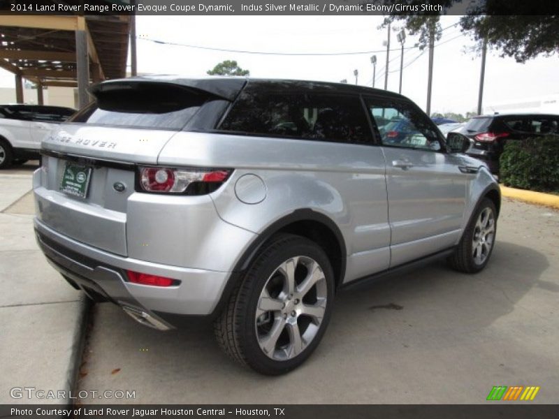 Indus Silver Metallic / Dynamic Ebony/Cirrus Stitch 2014 Land Rover Range Rover Evoque Coupe Dynamic