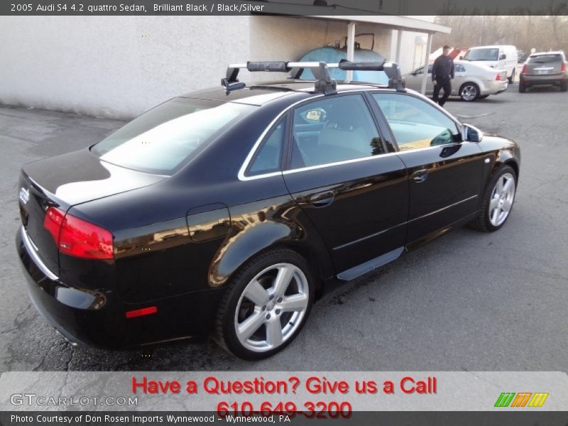 Brilliant Black / Black/Silver 2005 Audi S4 4.2 quattro Sedan