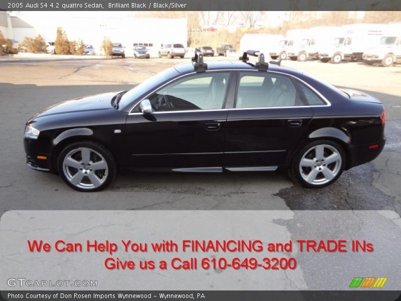 Brilliant Black / Black/Silver 2005 Audi S4 4.2 quattro Sedan