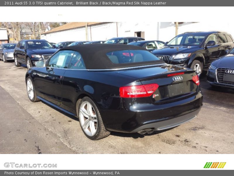 Brilliant Black / Black/Magma Red Silk Nappa Leather 2011 Audi S5 3.0 TFSI quattro Cabriolet