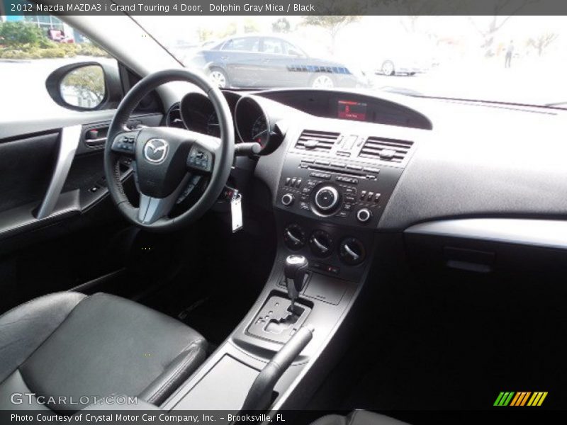 Dolphin Gray Mica / Black 2012 Mazda MAZDA3 i Grand Touring 4 Door