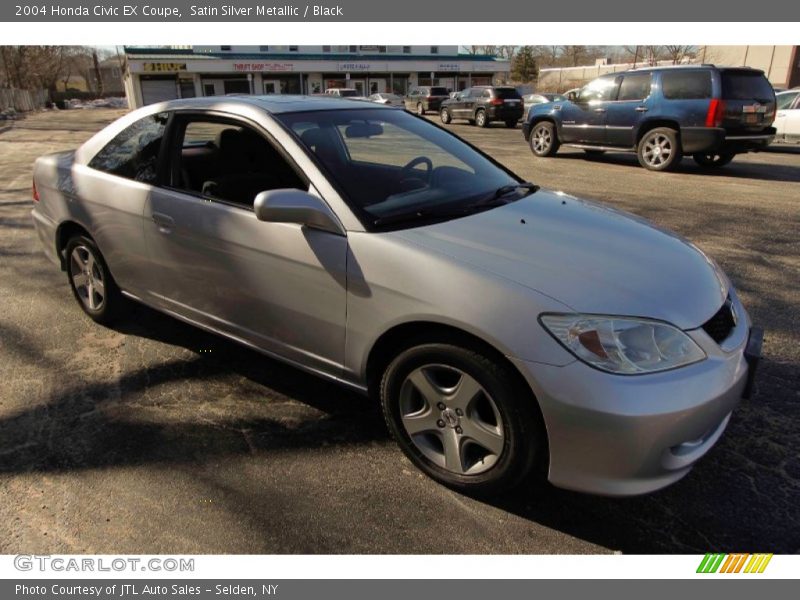 Satin Silver Metallic / Black 2004 Honda Civic EX Coupe