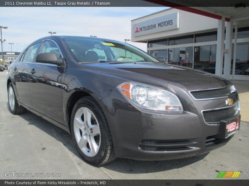 Taupe Gray Metallic / Titanium 2011 Chevrolet Malibu LS