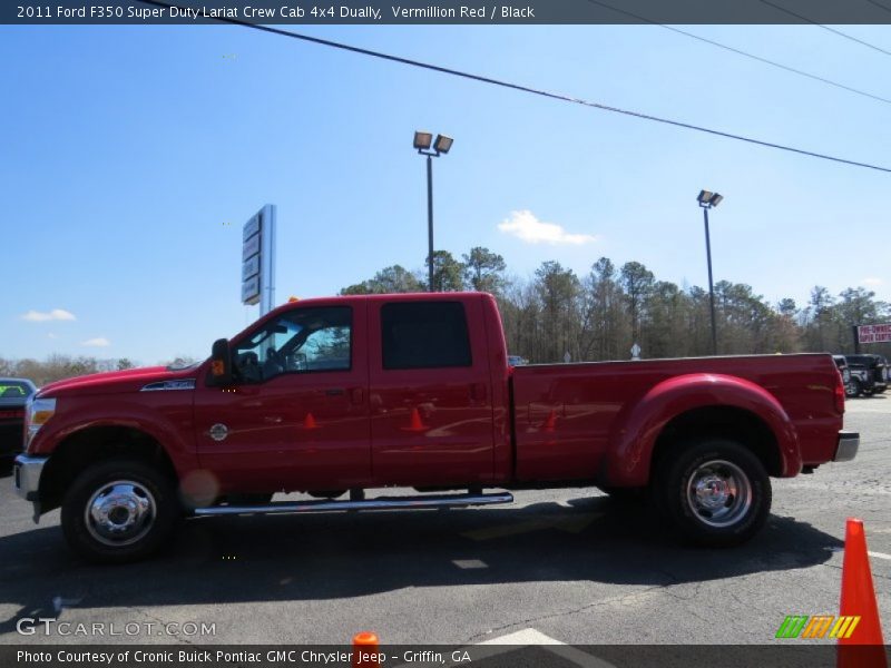 Vermillion Red / Black 2011 Ford F350 Super Duty Lariat Crew Cab 4x4 Dually