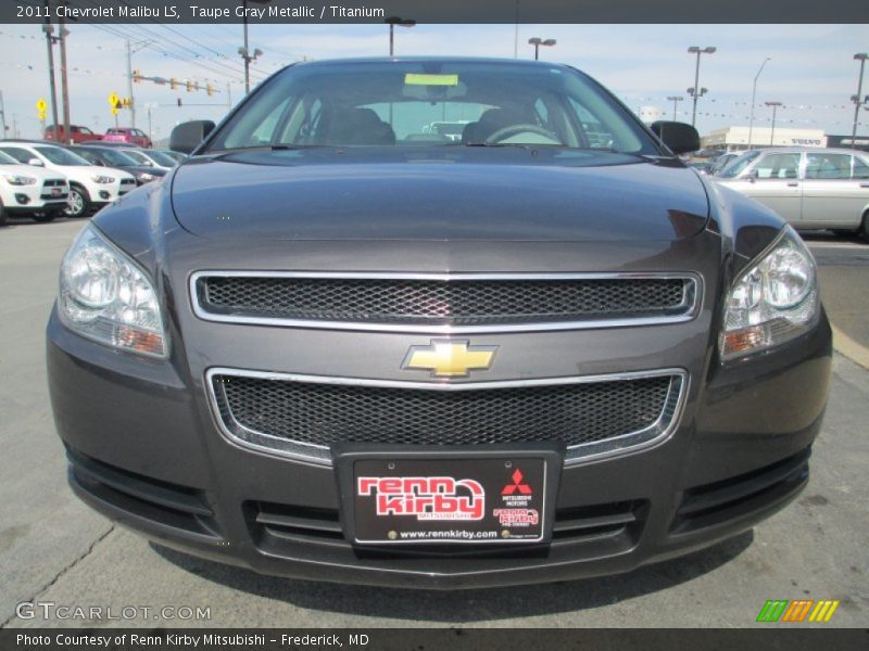 Taupe Gray Metallic / Titanium 2011 Chevrolet Malibu LS