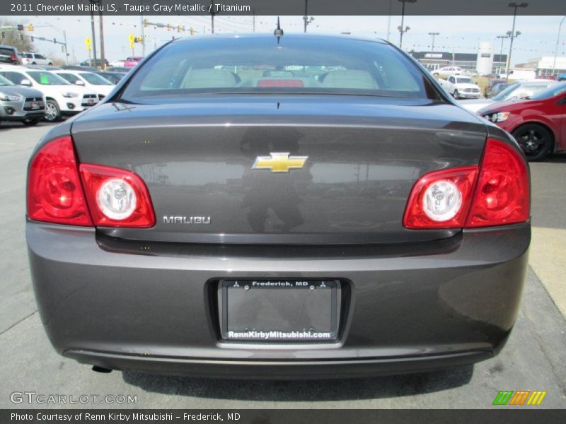 Taupe Gray Metallic / Titanium 2011 Chevrolet Malibu LS