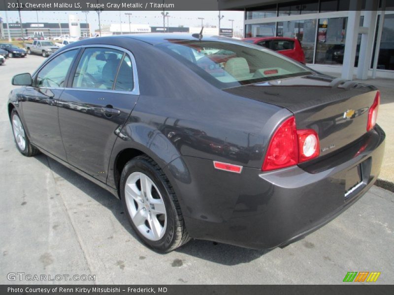 Taupe Gray Metallic / Titanium 2011 Chevrolet Malibu LS