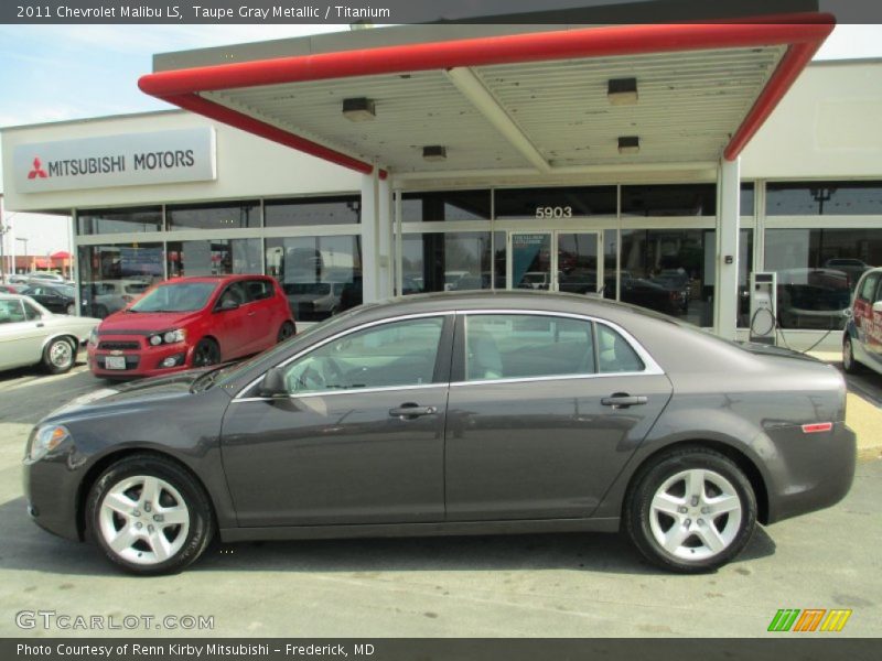 Taupe Gray Metallic / Titanium 2011 Chevrolet Malibu LS