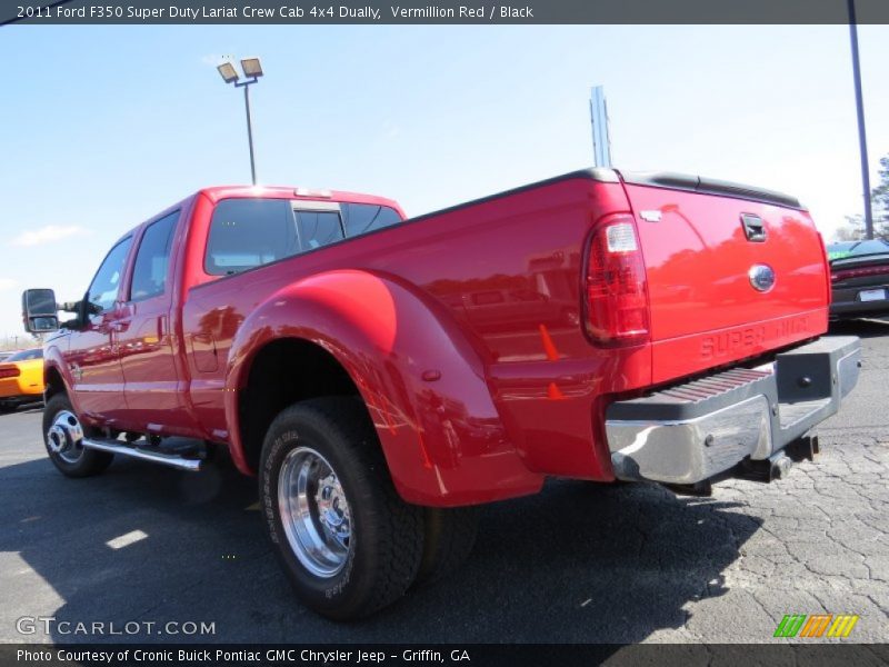 Vermillion Red / Black 2011 Ford F350 Super Duty Lariat Crew Cab 4x4 Dually