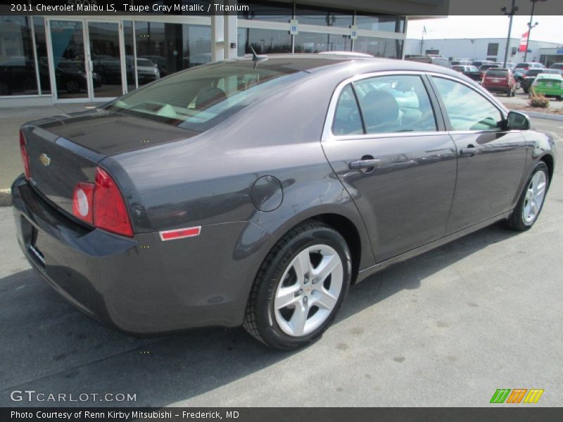 Taupe Gray Metallic / Titanium 2011 Chevrolet Malibu LS
