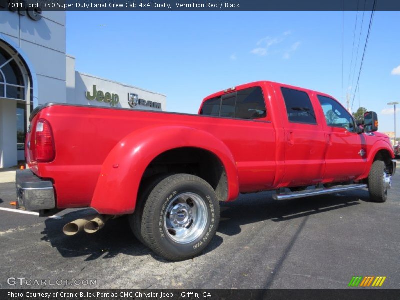 Vermillion Red / Black 2011 Ford F350 Super Duty Lariat Crew Cab 4x4 Dually