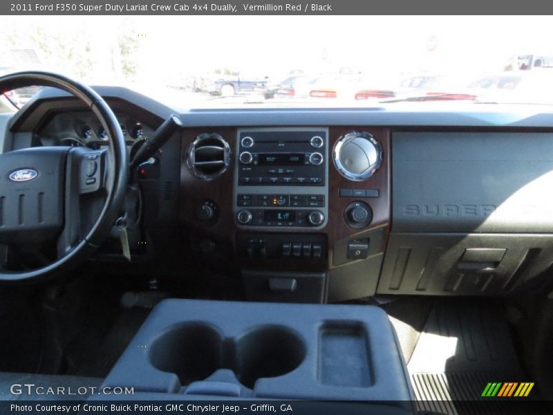 Vermillion Red / Black 2011 Ford F350 Super Duty Lariat Crew Cab 4x4 Dually