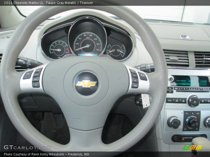 Taupe Gray Metallic / Titanium 2011 Chevrolet Malibu LS