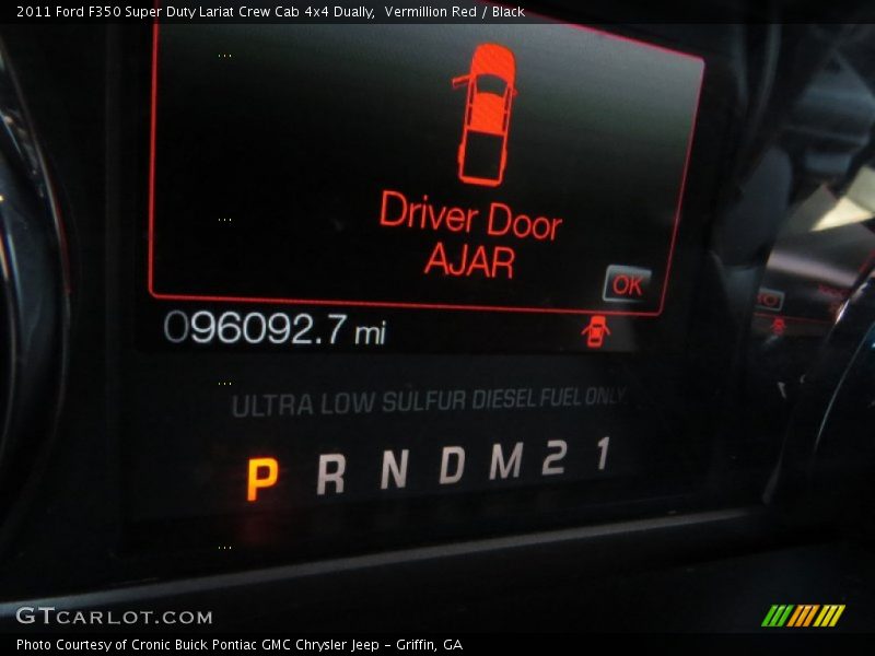 Vermillion Red / Black 2011 Ford F350 Super Duty Lariat Crew Cab 4x4 Dually