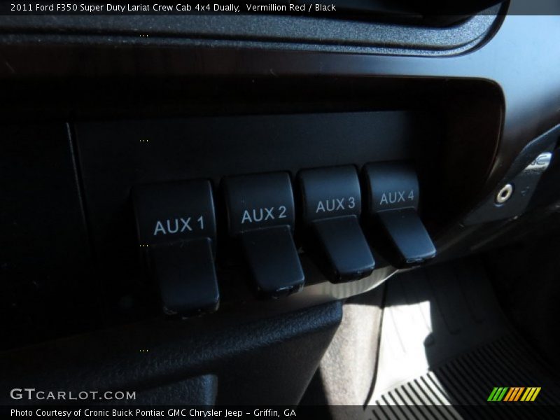 Vermillion Red / Black 2011 Ford F350 Super Duty Lariat Crew Cab 4x4 Dually
