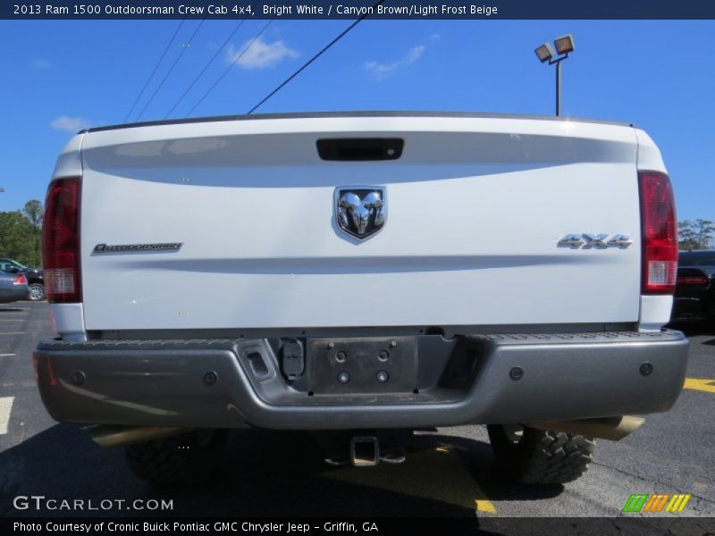 Bright White / Canyon Brown/Light Frost Beige 2013 Ram 1500 Outdoorsman Crew Cab 4x4