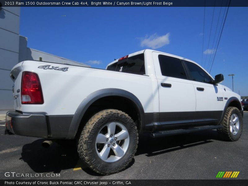 Bright White / Canyon Brown/Light Frost Beige 2013 Ram 1500 Outdoorsman Crew Cab 4x4