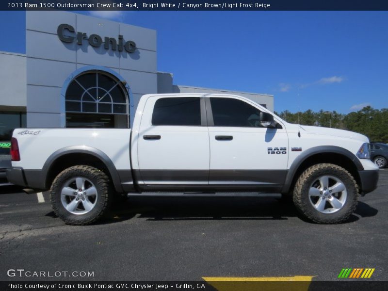 Bright White / Canyon Brown/Light Frost Beige 2013 Ram 1500 Outdoorsman Crew Cab 4x4