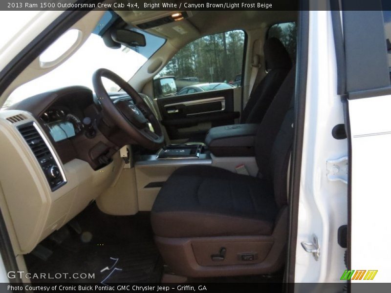 Bright White / Canyon Brown/Light Frost Beige 2013 Ram 1500 Outdoorsman Crew Cab 4x4