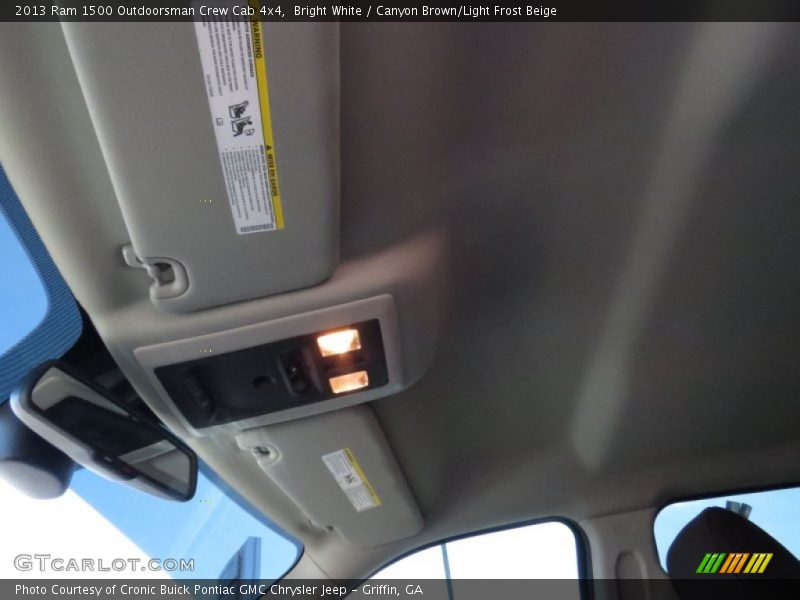Bright White / Canyon Brown/Light Frost Beige 2013 Ram 1500 Outdoorsman Crew Cab 4x4